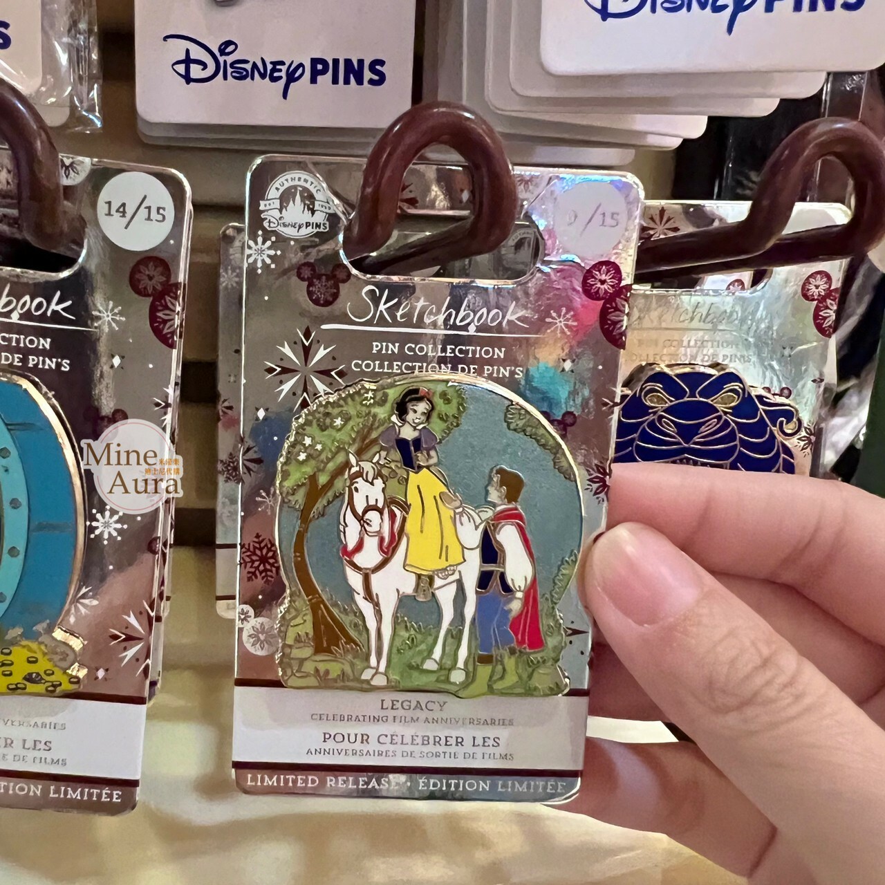 白雪公主 Snow-white 白馬王子 造型 徽章 PIN -香港迪士尼樂園