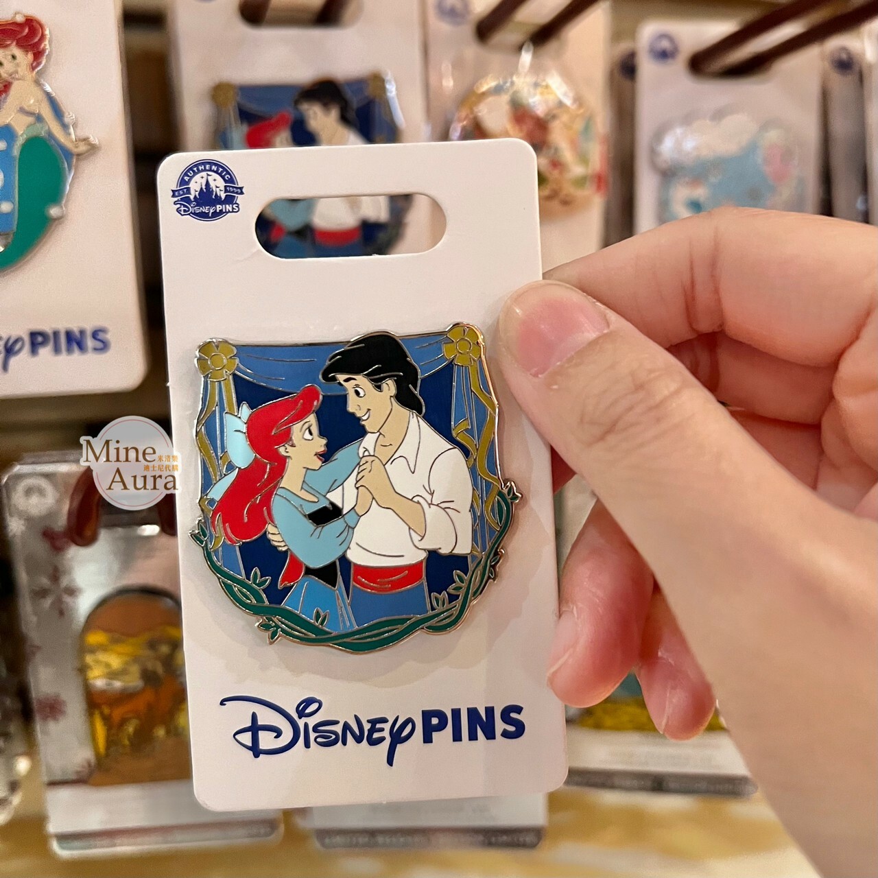 愛麗兒 Ariel 與王子 跳舞 造型 徽章 PIN 小美人魚 The Little Mermaid -香港迪士尼樂園