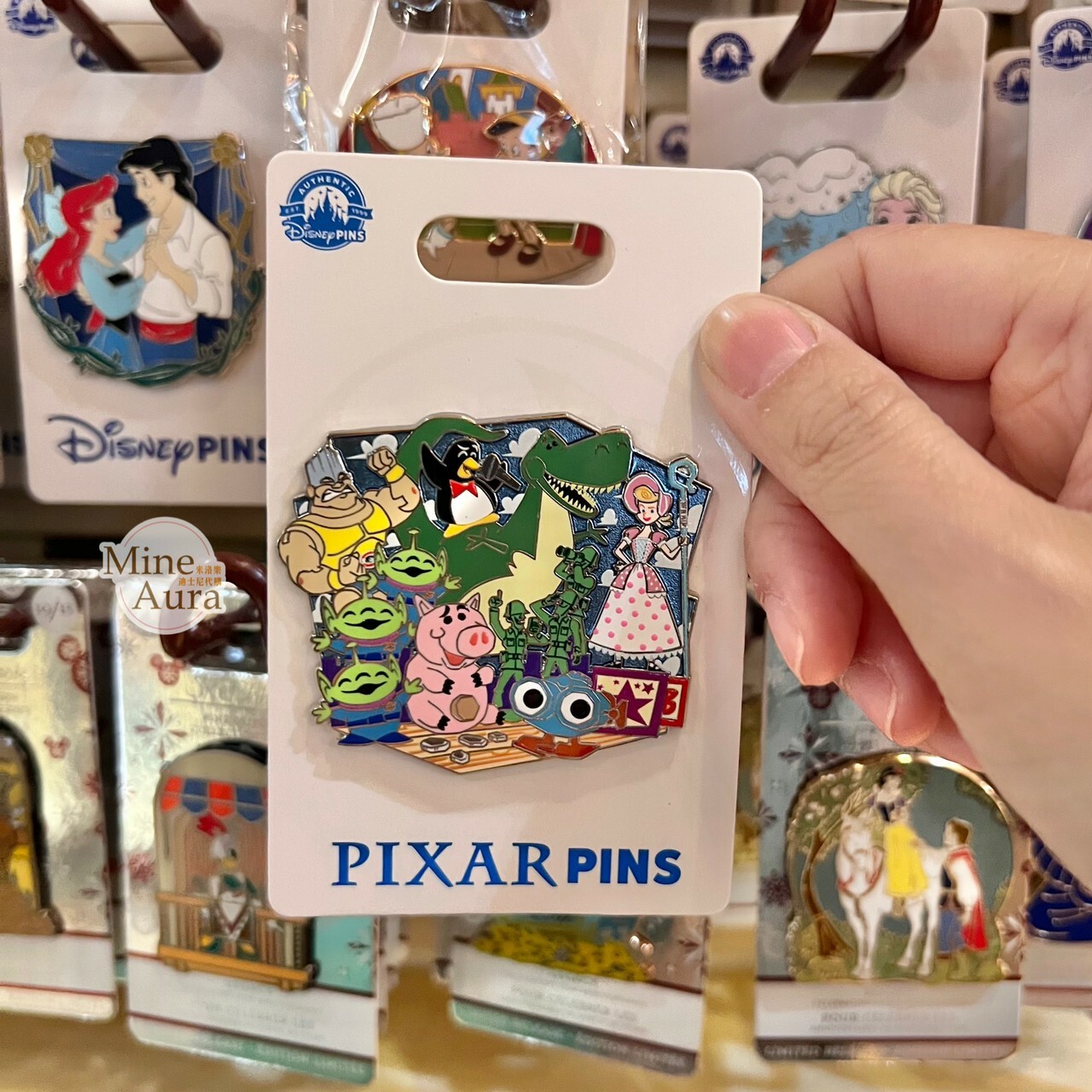玩具總動員 Toy Story 三眼怪 Alien 火腿豬 Ham 牧羊女 Bo Peep 角色集合 造型 徽章 PIN -香港迪士尼樂園