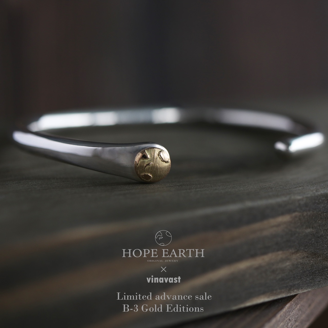 HOPE EARTH x vinavast B-3 Gold edition bangle