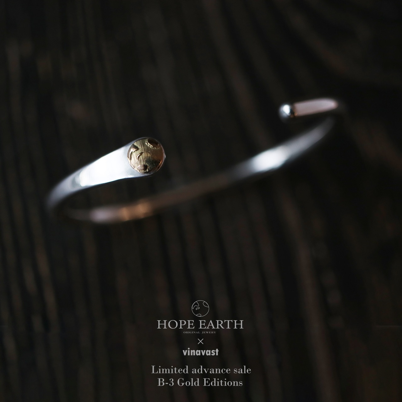 HOPE EARTH x vinavast B-3 Gold edition bangle