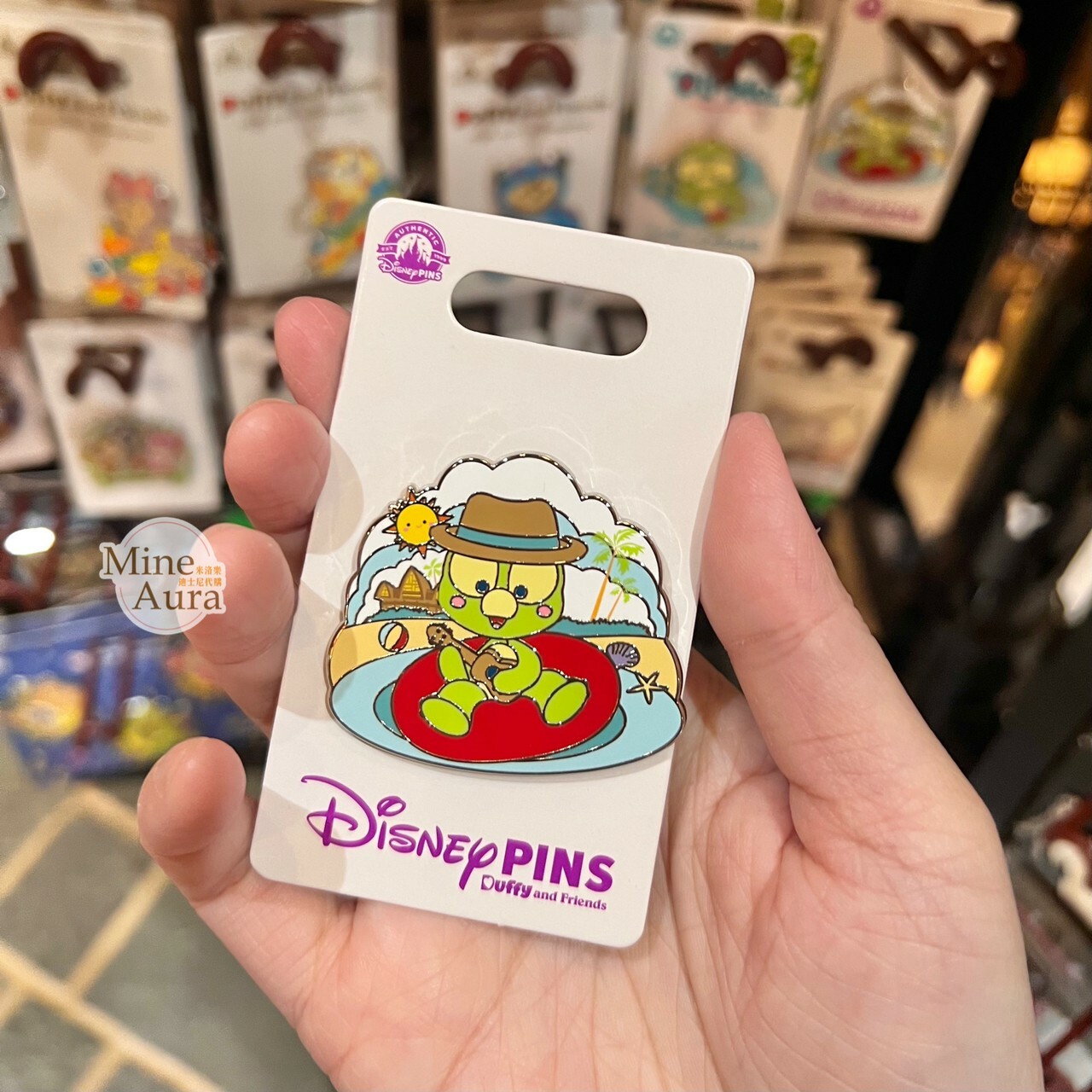 夏威夷系列 奧樂米拉 海龜 OluMel 衝浪 造型 徽章 PIN -香港迪士尼樂園