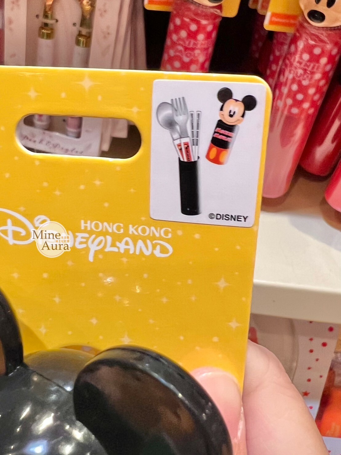 米奇 Mickey 大頭造型 攜帶式 環保 餐具 3入組 -香港迪士尼樂園