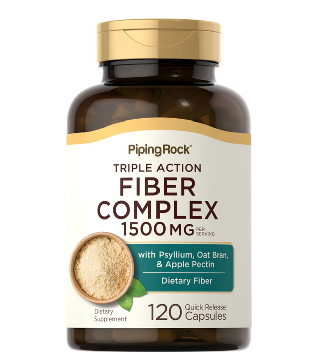 【Piping Rock】洋車前子 燕麥麩 蘋果膠 綜合纖維群 Fiber complex 120顆
