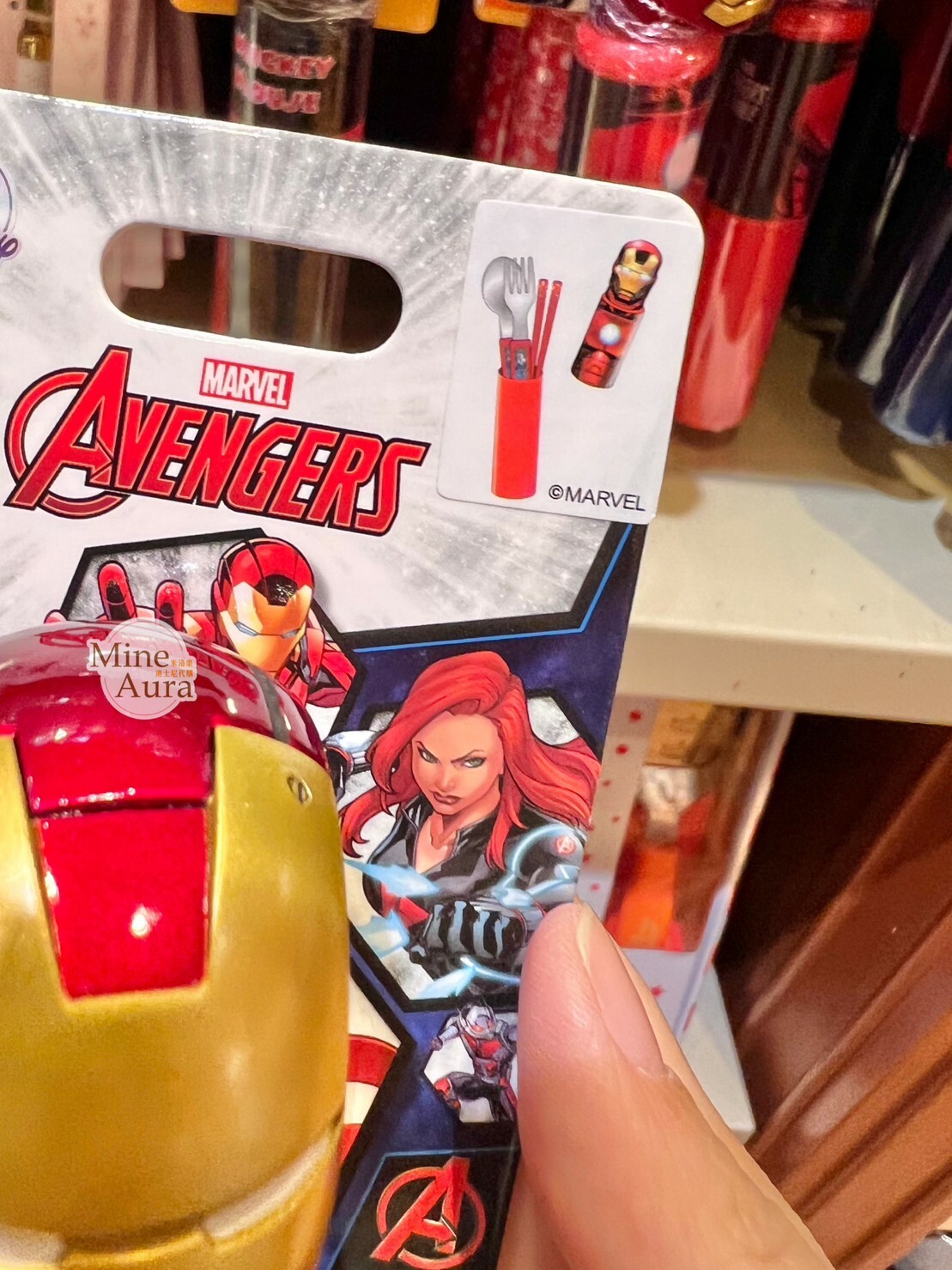 鋼鐵人 Iron Man 大頭造型 攜帶式 環保 餐具 3入組 漫威 Marvel -香港迪士尼樂園