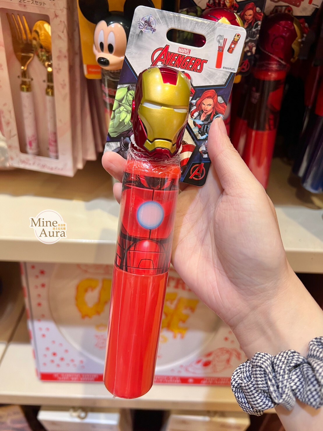 鋼鐵人 Iron Man 大頭造型 攜帶式 環保 餐具 3入組 漫威 Marvel -香港迪士尼樂園