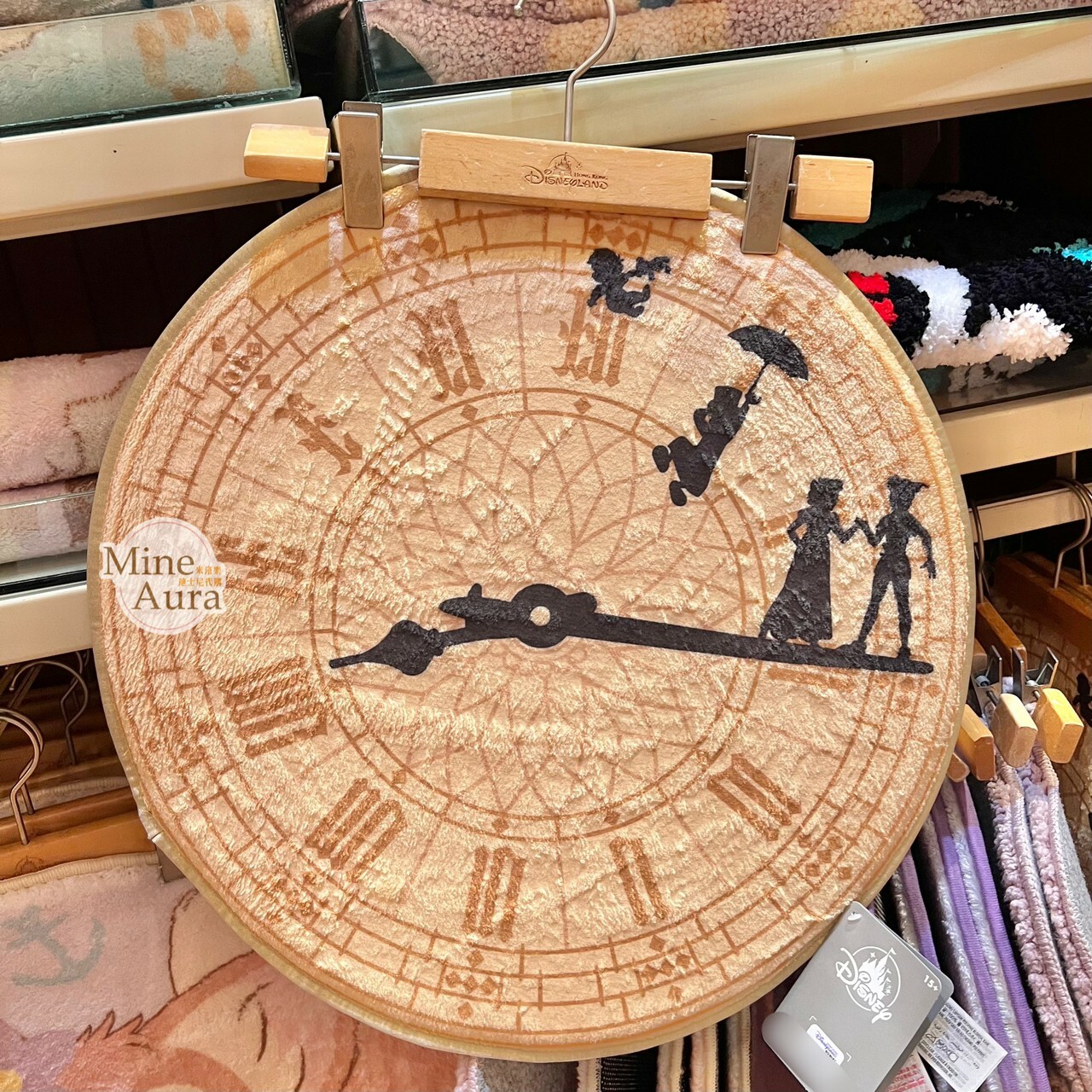 小飛俠 彼得潘 Peter Pan 時鐘 圖案 圓形 地墊 -香港迪士尼樂園