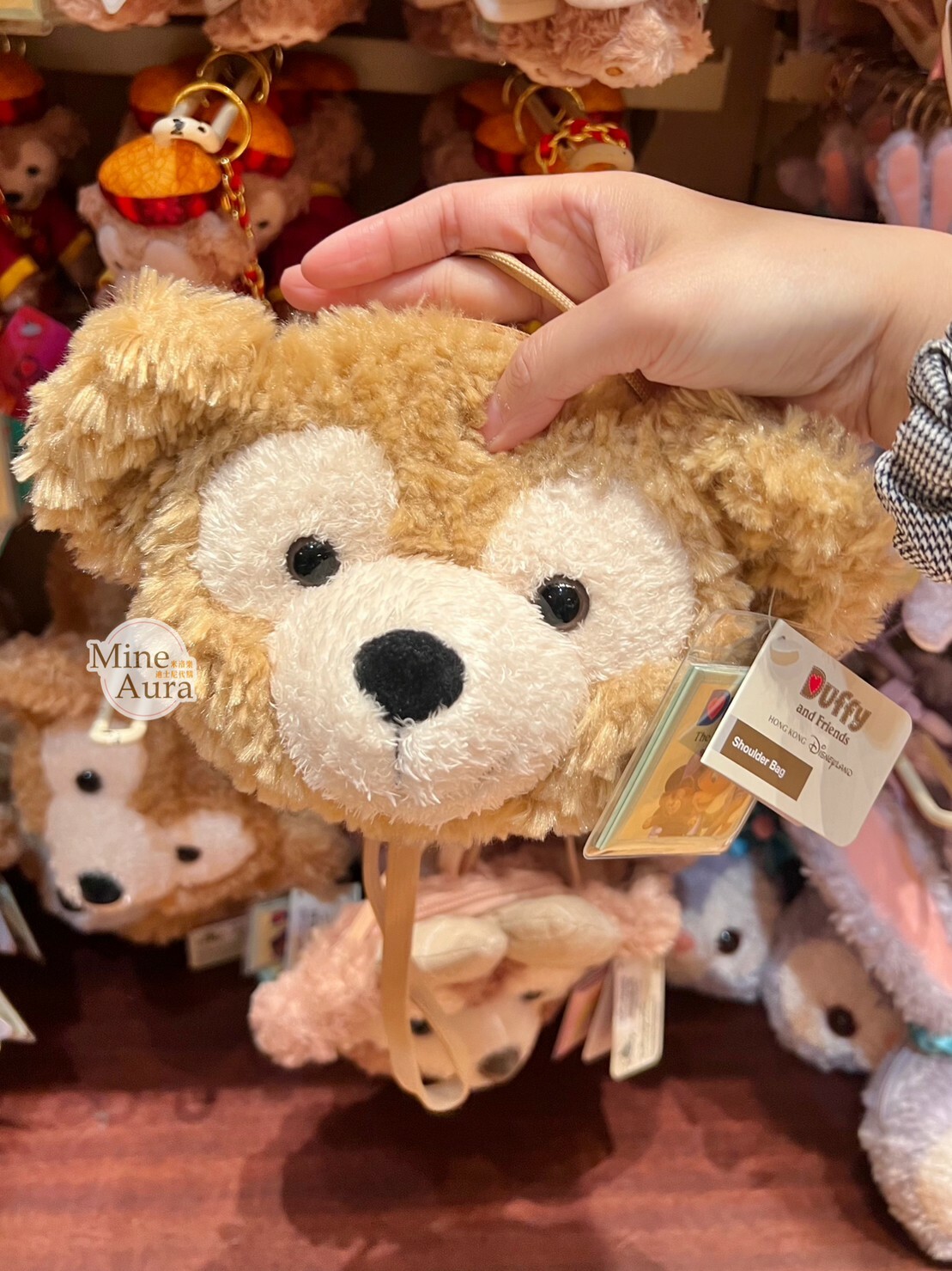 (現貨) 達菲 Duffy 大頭 絨毛 票卡包 掛脖 -香港迪士尼樂園