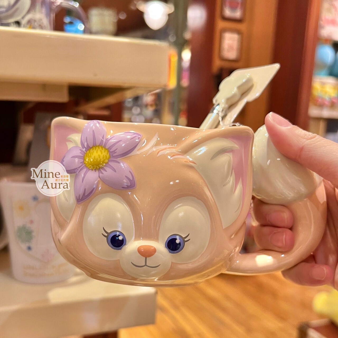 玲娜貝兒 Lina bell 大臉造型 湯勺+馬克杯 組 水杯 -香港迪士尼樂園