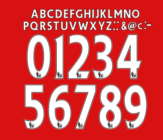 2013-2017 SportingID Premier League Official Number - White