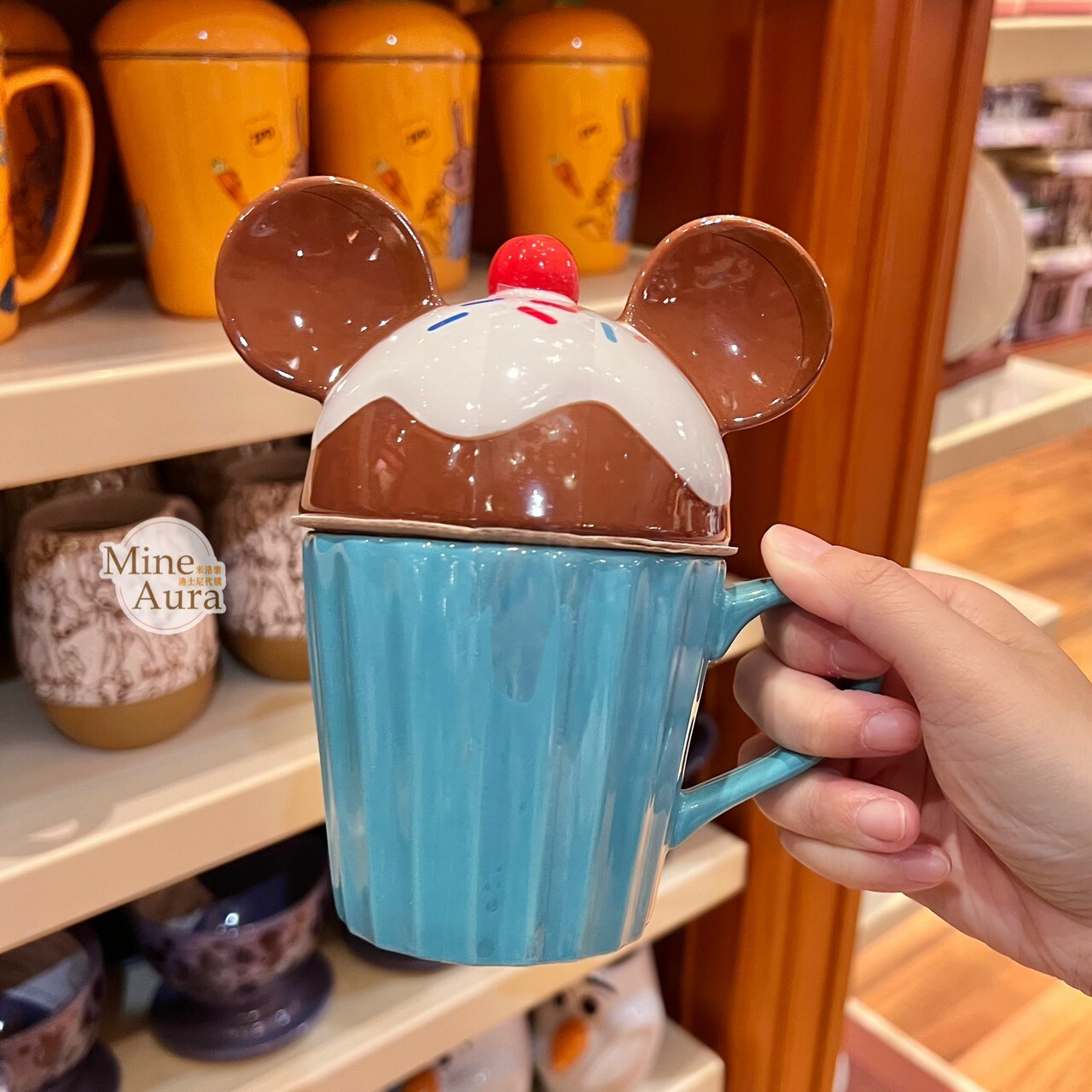 米奇 Mickey 杯子蛋糕 造型 附蓋 馬克杯 水杯 -香港迪士尼樂園