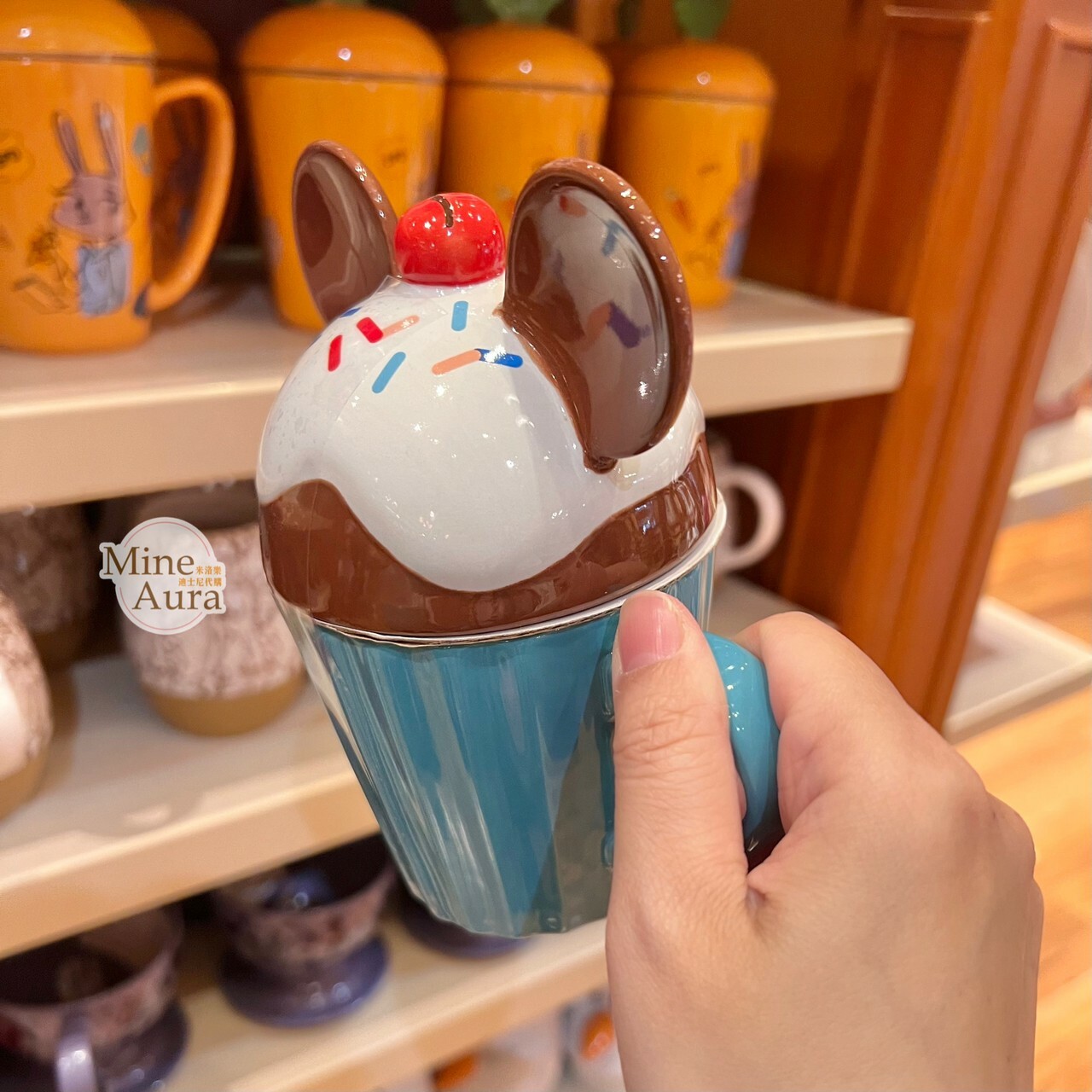 米奇 Mickey 杯子蛋糕 造型 附蓋 馬克杯 水杯 -香港迪士尼樂園