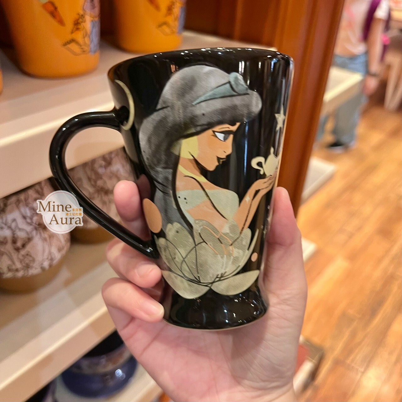 茉莉公主 Jasmine 水彩風 圖案 陶瓷馬克杯 水杯 阿拉丁 Aladdin -香港迪士尼樂園