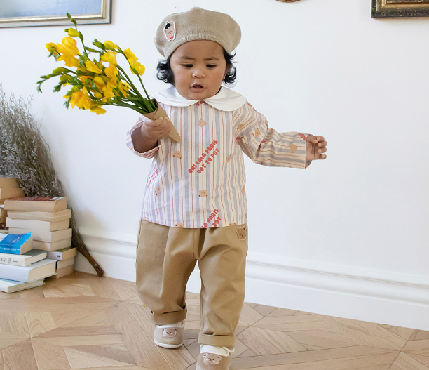 Dot to Dot 春季新款 - 寬鬆悠閒斜紋褲