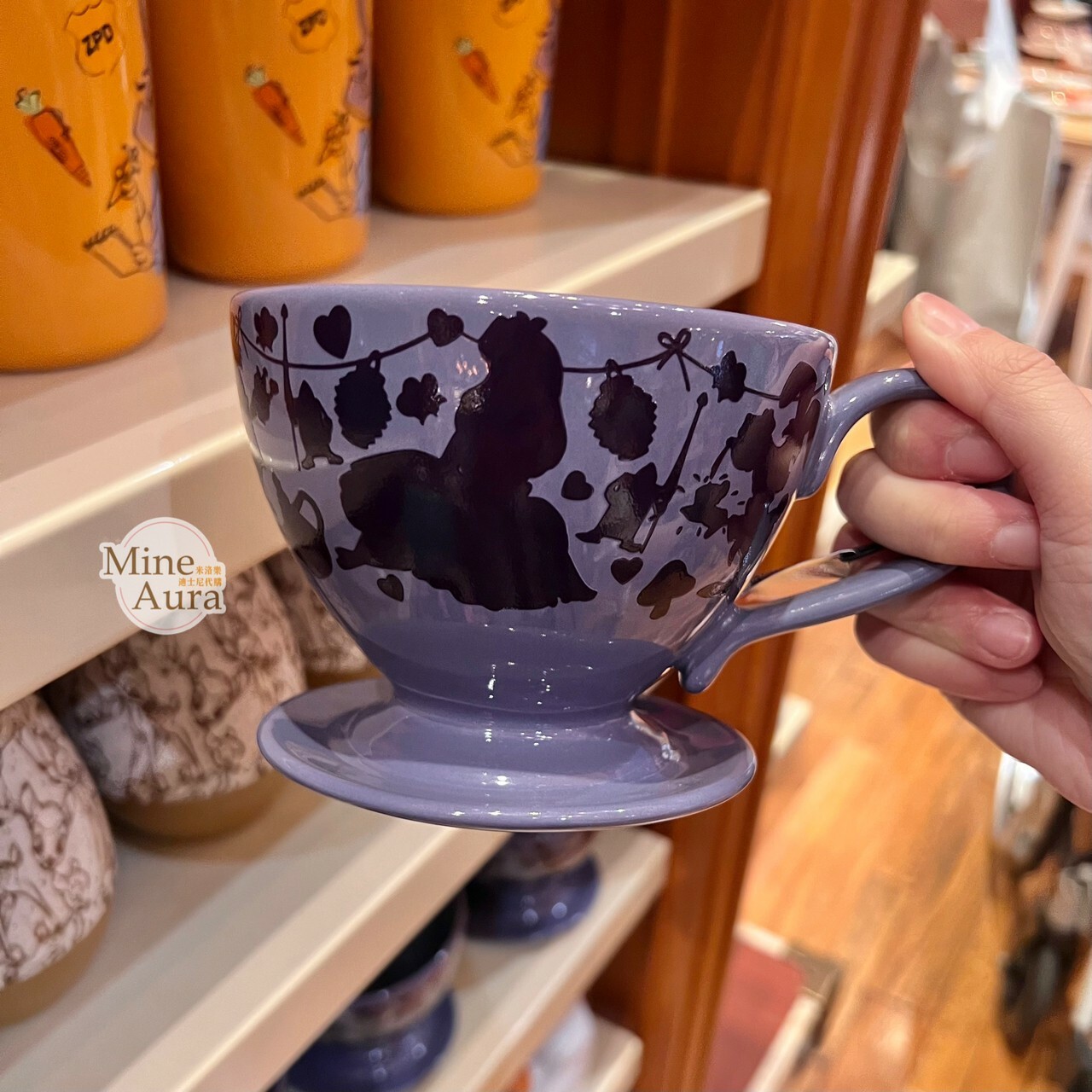 愛麗絲 Alice 剪影圖案 紫色 造型 馬克杯 水杯 愛麗絲夢遊仙境 Alice in Wonderland -香港迪士尼樂園