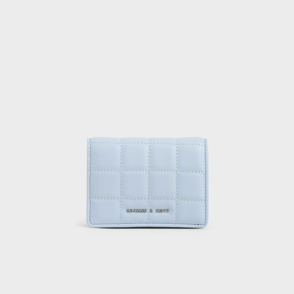 現貨｜粉藍色 子彈銀包 CHARLES & KEITH Blue Leather Wallet