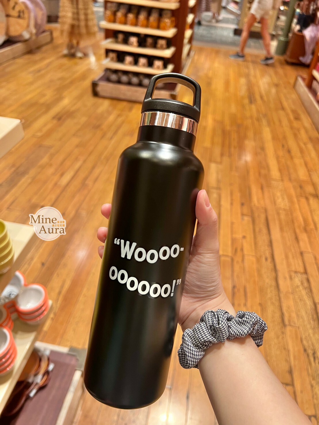 唐老鴨 Donald 三隻小鴨 圖案 黑底 手提設計 水杯 水壺 -香港迪士尼樂園