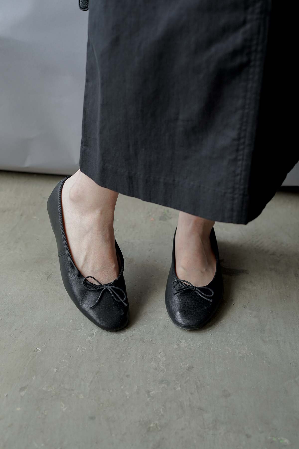 GG BALLET SUPER SLIM BLACK LAMBSKIN