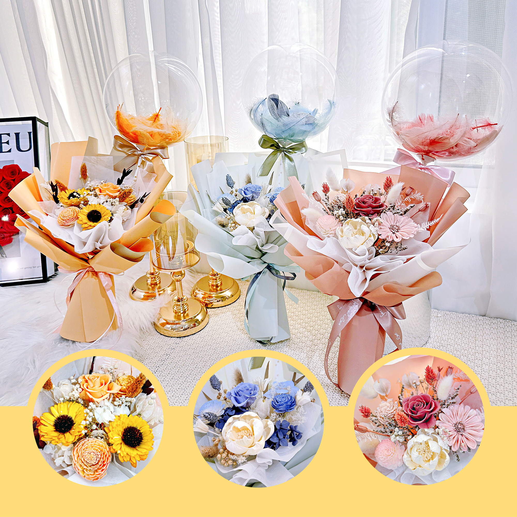 花禮系列丨畢業乾燥花束