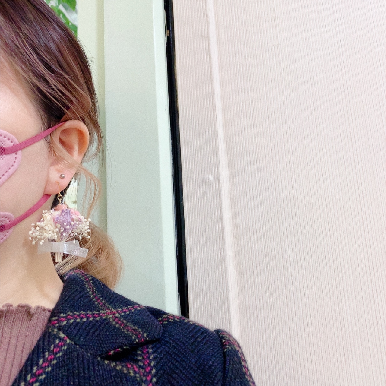 [手作家] 乾花x滿天星花束耳環