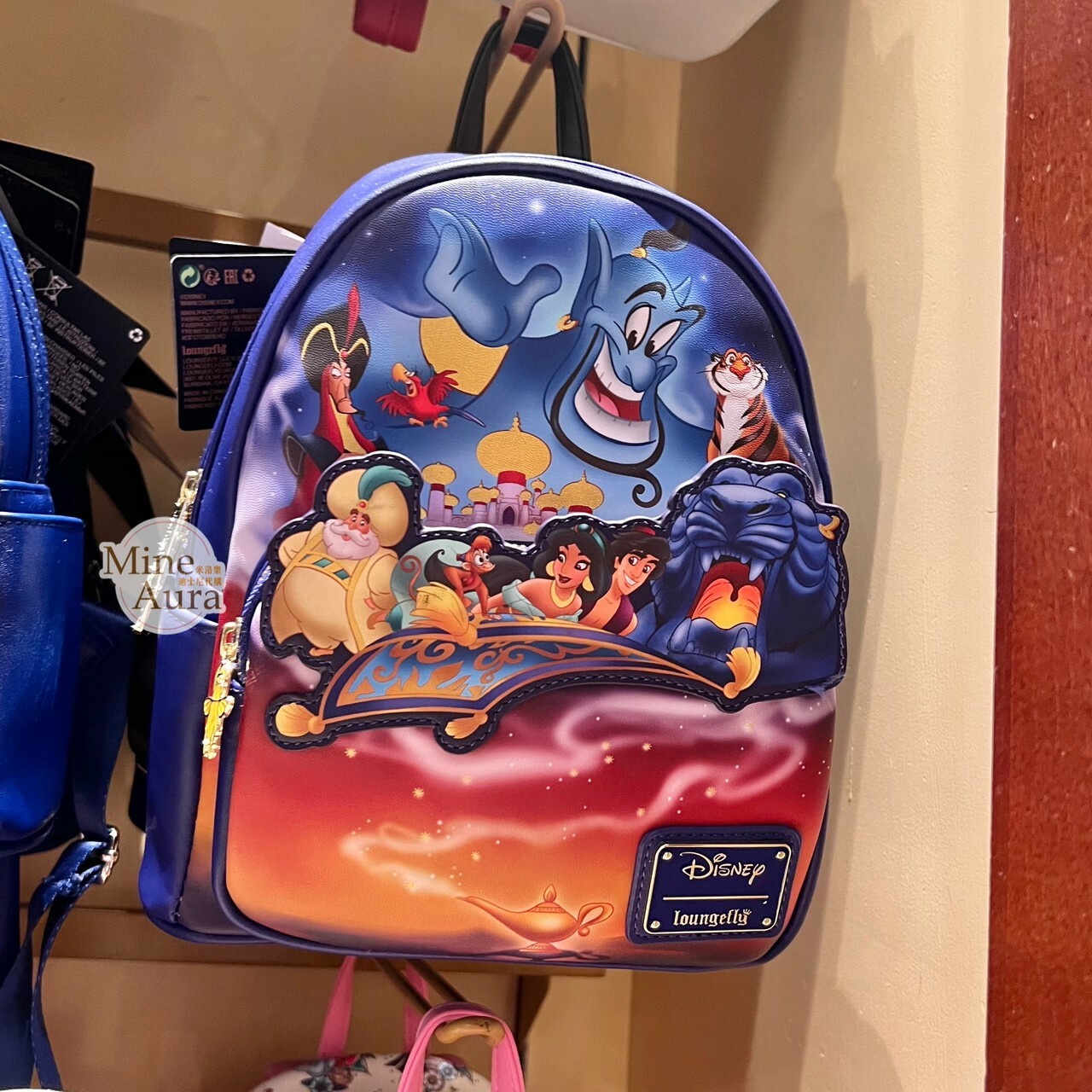 阿拉丁 Aladdin 人物集合圖案 造型 後背包 -香港迪士尼樂園