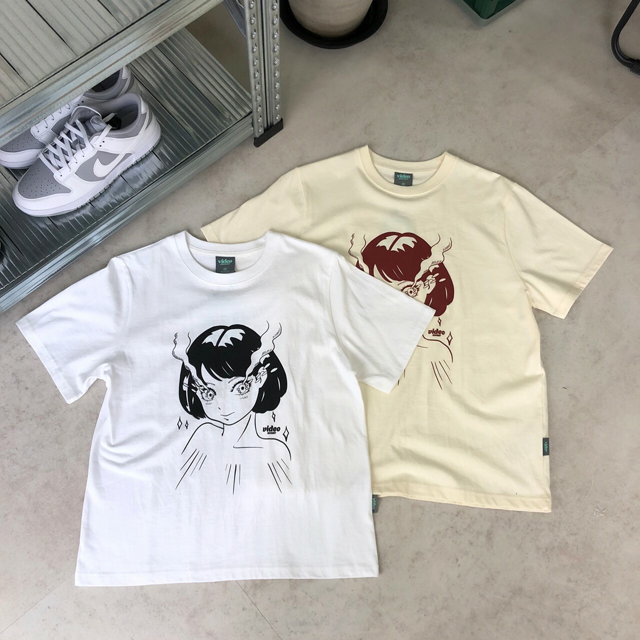 Video Jockey韓國 淚眼女孩印花短袖Tee VJ23A308