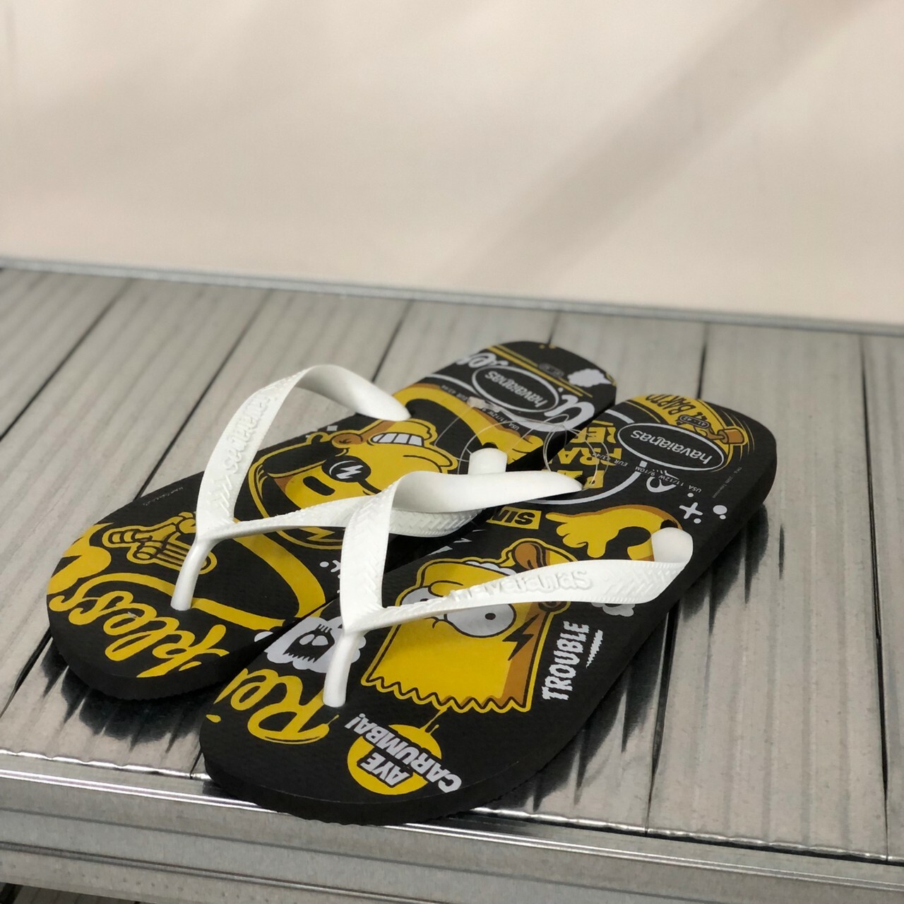 Havaianas 哈瓦仕 拖鞋 夾腳拖 男鞋 辛普森 黑色 4137889-0090U