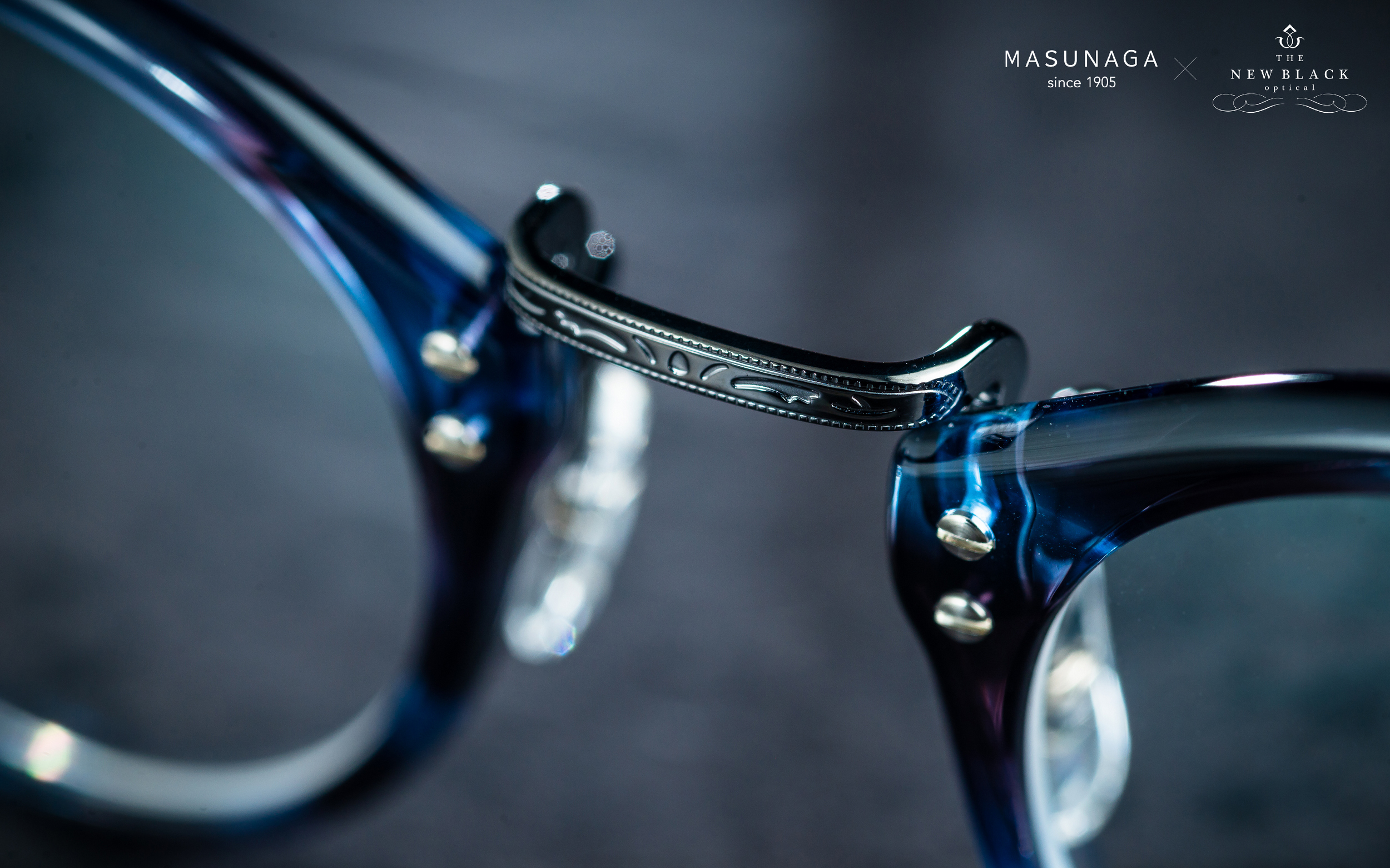 日本增永眼鏡Masunaga x The New Black Optical 藍玳瑁色.槍魂 GMS805
