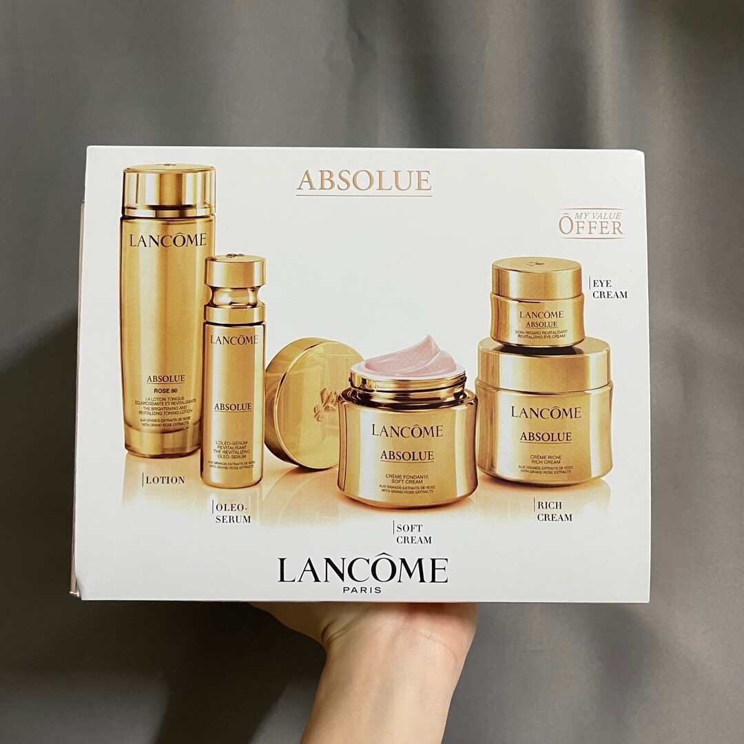 (網頁大優惠4折發售) Lancome蘭蔻菁純專櫃禮盒五件套