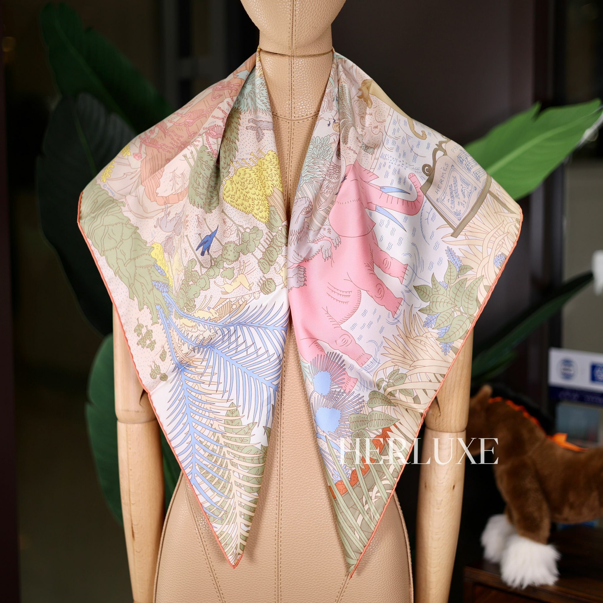 Scarf 100% soie 90 × 90cm