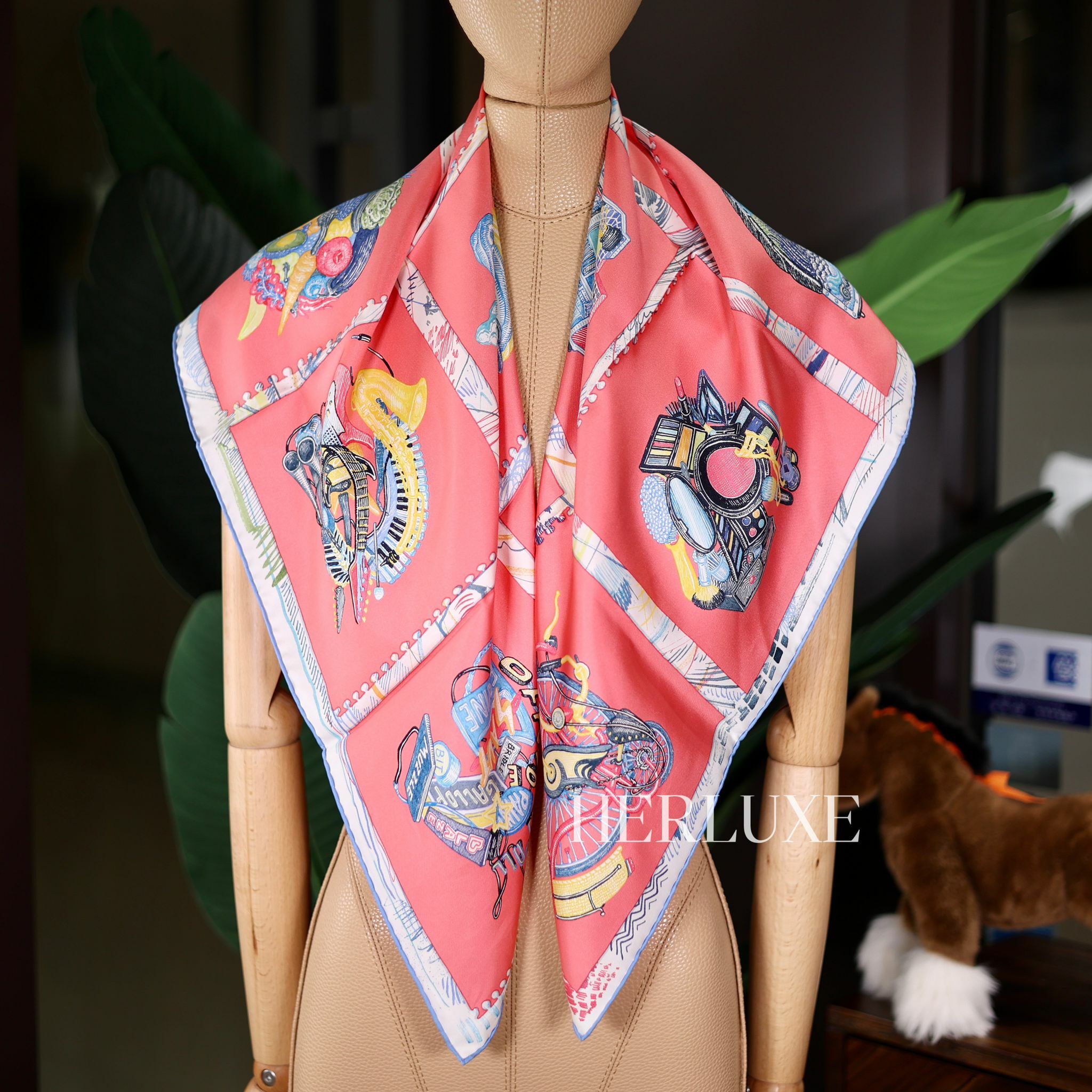 Scarf 100% soie 90 × 90cm