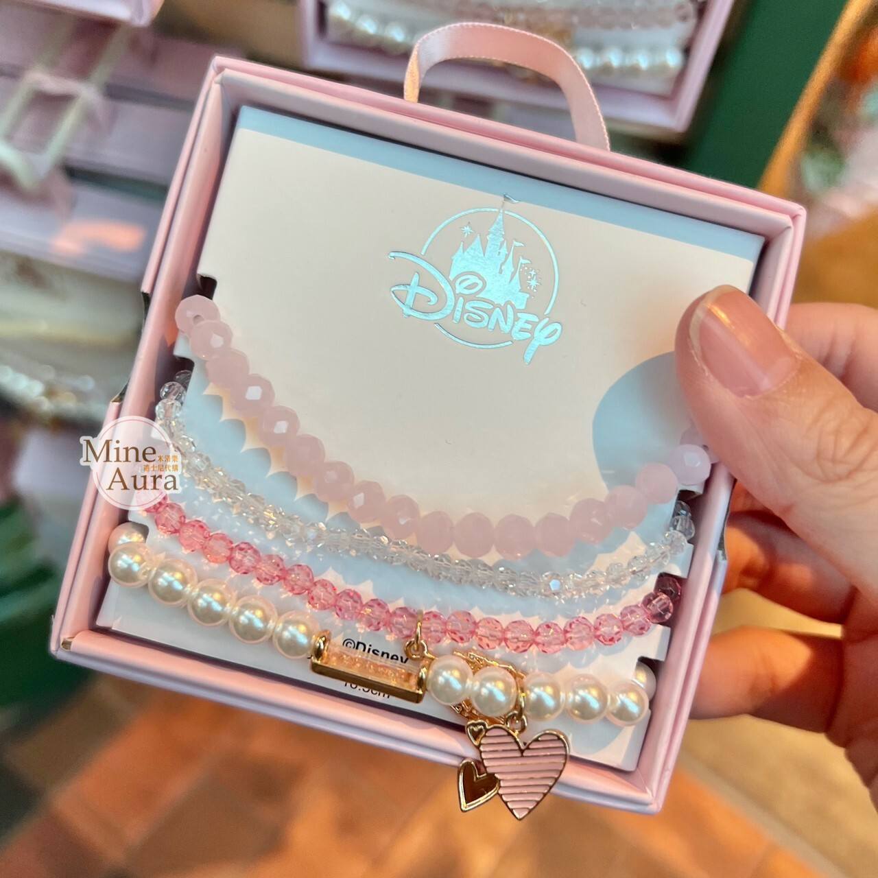 愛心 墜飾 串珠設計 手鍊 手環組 (盒裝) 公主系列 Princess Line -香港迪士尼樂園