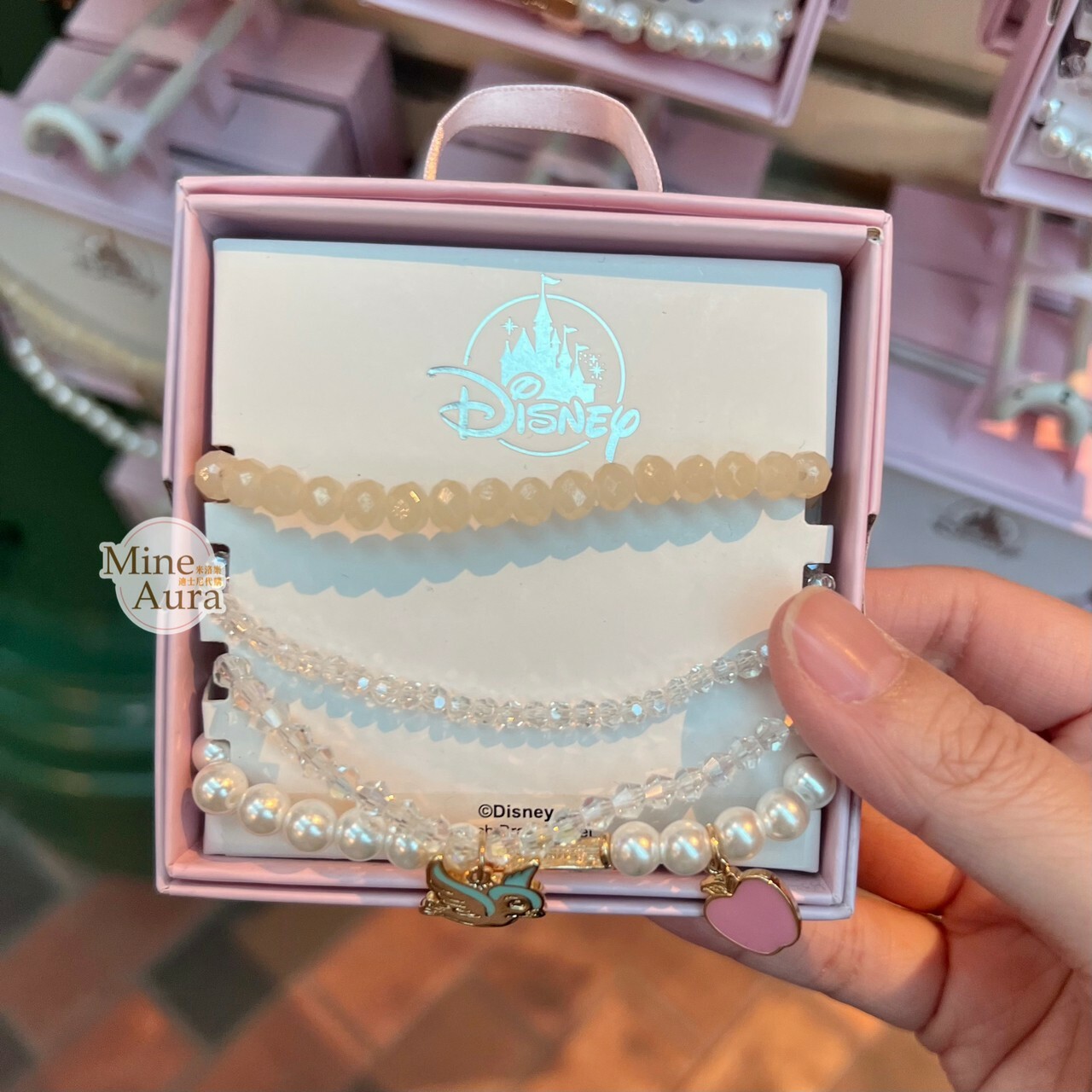 藍色鳥 蘋果 墜飾 串珠設計 手鍊 手環組 (盒裝) 白雪公主 Snow-white -香港迪士尼樂園