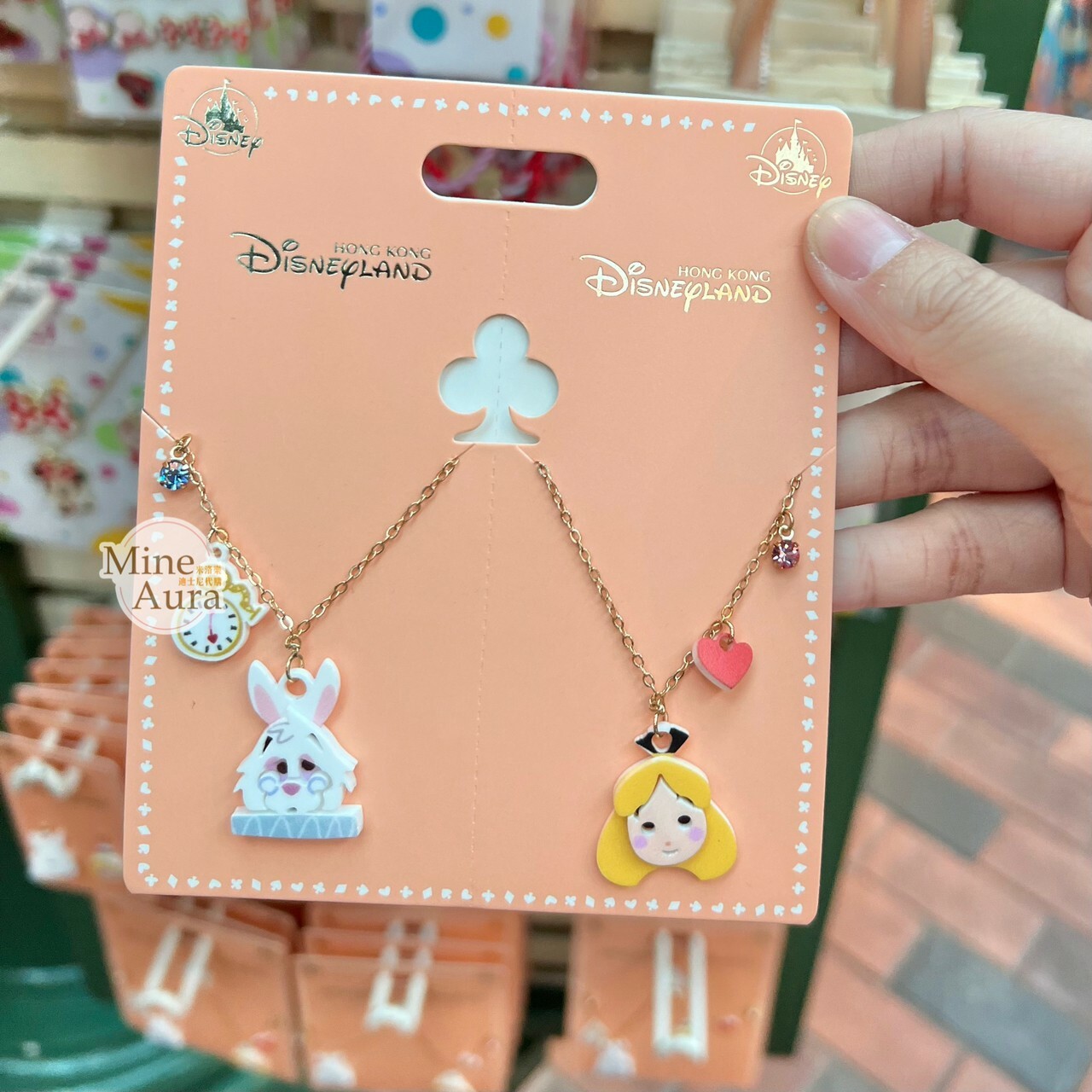 愛麗絲 Alice 時間兔 大頭造型 項鍊 組 愛麗絲夢遊仙境 Alice in Wonderland -香港迪士尼樂園