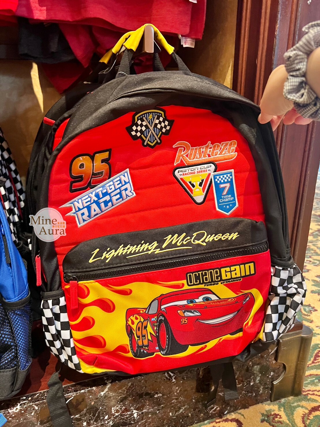 閃電麥坤 Lightning McQueen 黑紅配色 兒童 書包 後背包 汽車總動員 Cars -香港迪士尼樂園