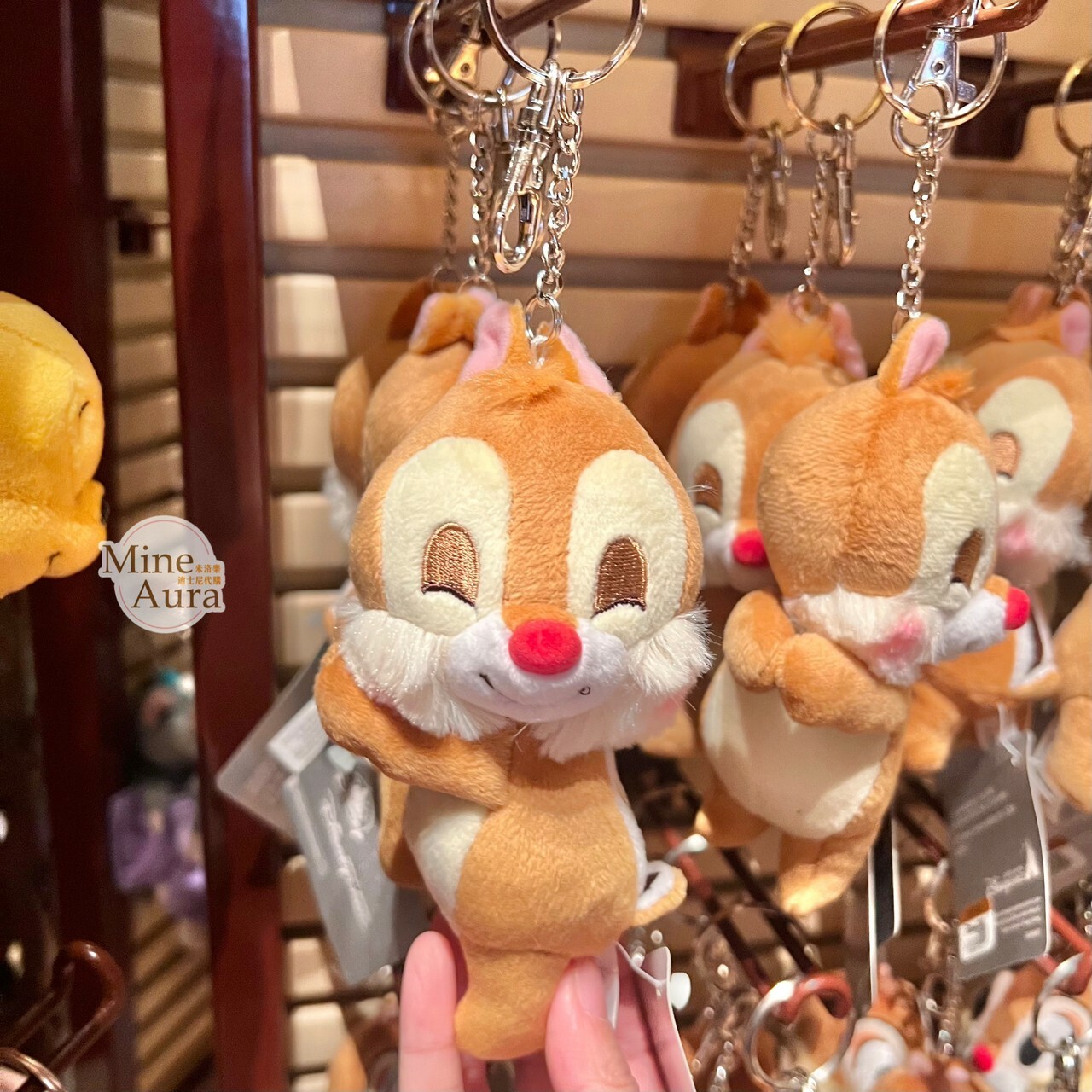 紅鼻 蒂蒂 Dale 笑臉 笑顏 笑咪咪 絨毛 鑰匙圈 吊飾 奇奇蒂蒂 Chip 'n Dale -香港迪士尼樂園