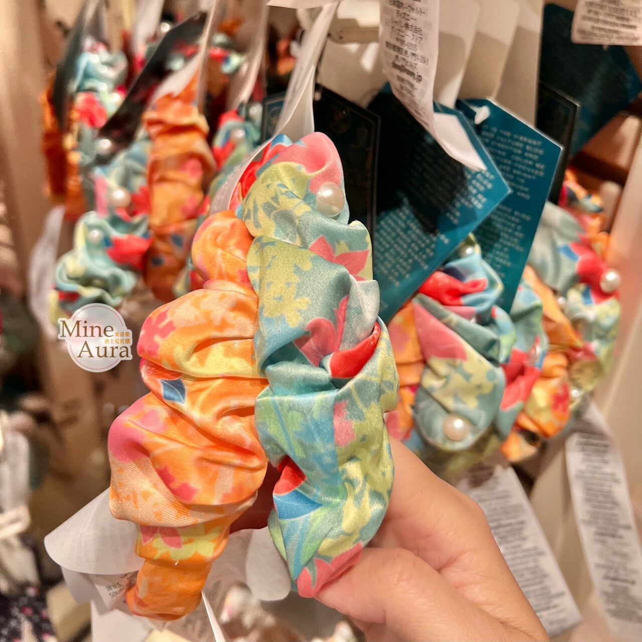 公主系列 Princess Line 花卉 珍珠造型 髮圈 2入組 髮箍 -香港迪士尼樂園