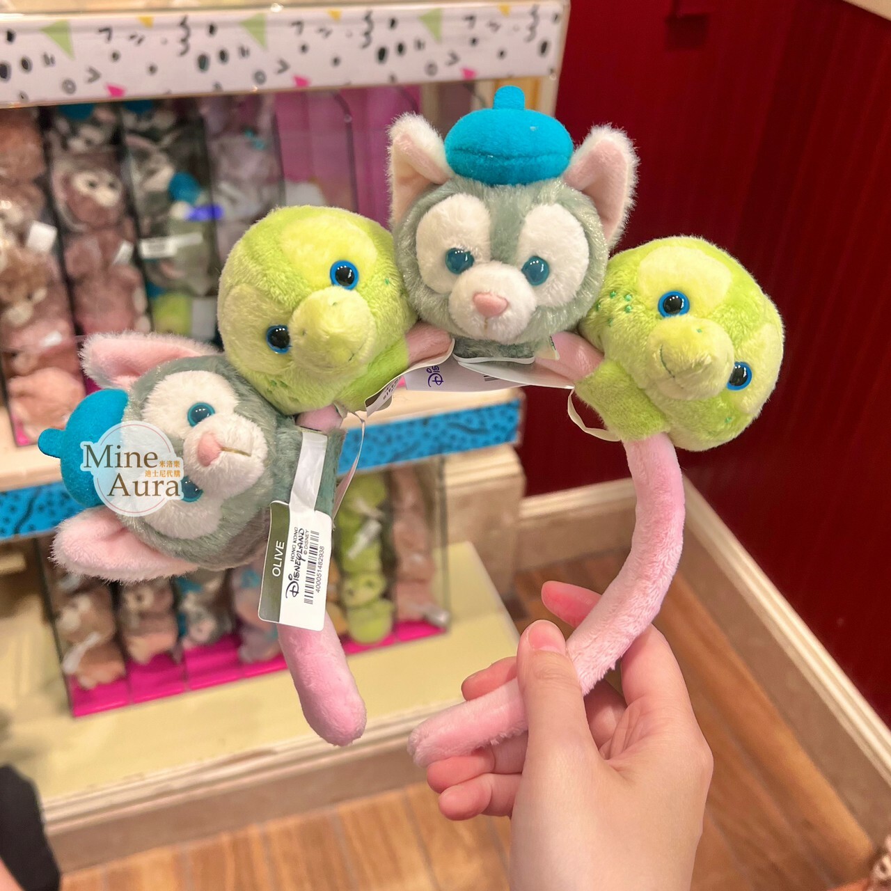 傑拉托尼 畫家貓 Gelatoni 大頭造型 絨毛 迷你公仔 娃娃 (搭配個人客製髮圈用) -香港迪士尼樂園