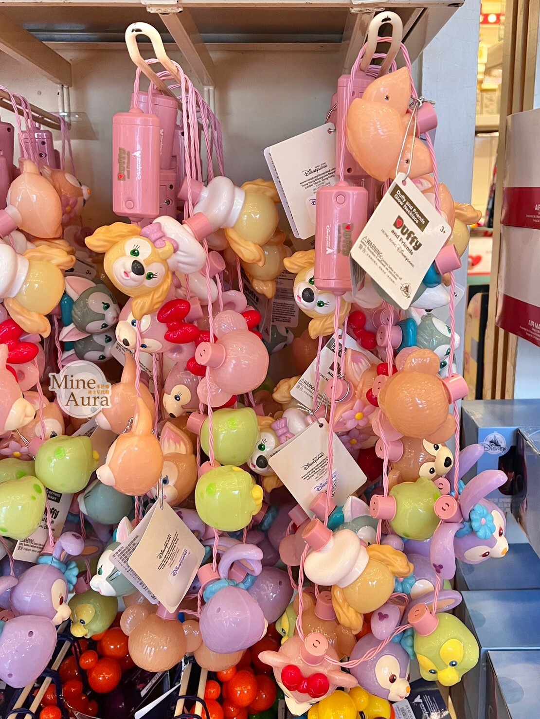 達菲 Duffy 大頭造型 串燈 發光 項鍊 D&F達菲系列 -香港迪士尼樂園