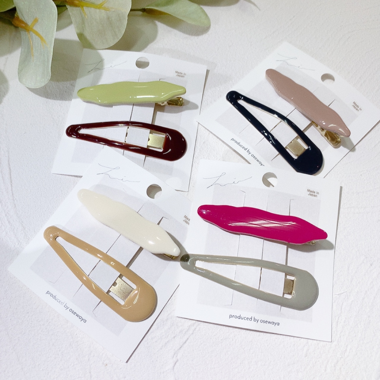 【日本制】拼色波浪形髮夾set