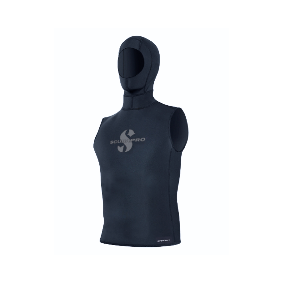 ★Scubapro hooded vest 2mm 連帽背心 黑LOGO 64.062