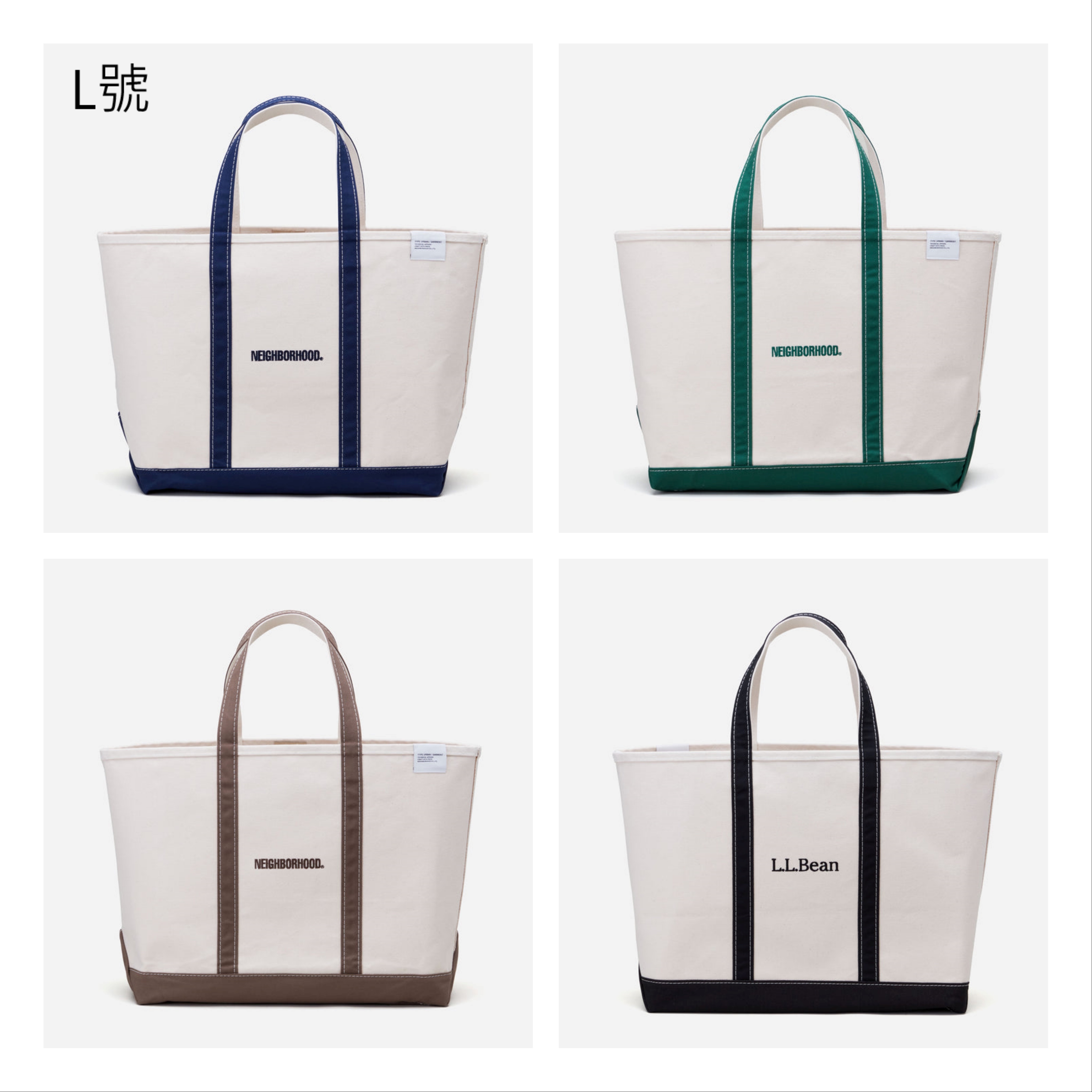 2023SS NEIGHBORHOOD NH X L.L.BEAN TOTE S / M / L 聯名托特包