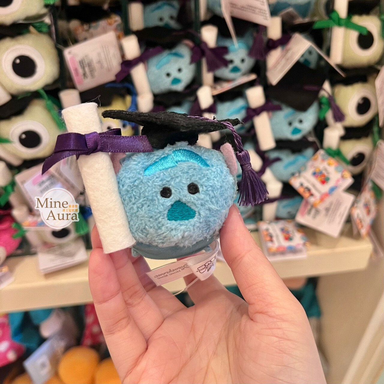 TSUM TSUM 畢業學士服造型 毛怪 蘇利文 Sullivan 迷你公仔 娃娃 怪獸電力公司 Monsters, Inc. -香港迪士尼樂園
