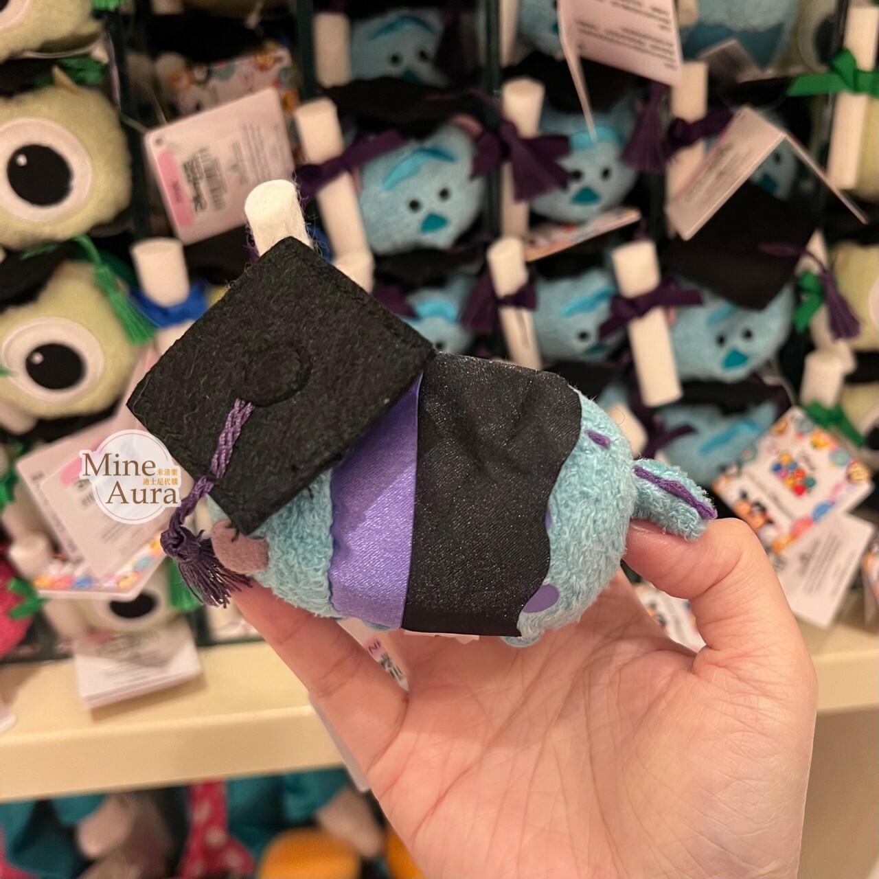 TSUM TSUM 畢業學士服造型 毛怪 蘇利文 Sullivan 迷你公仔 娃娃 怪獸電力公司 Monsters, Inc. -香港迪士尼樂園