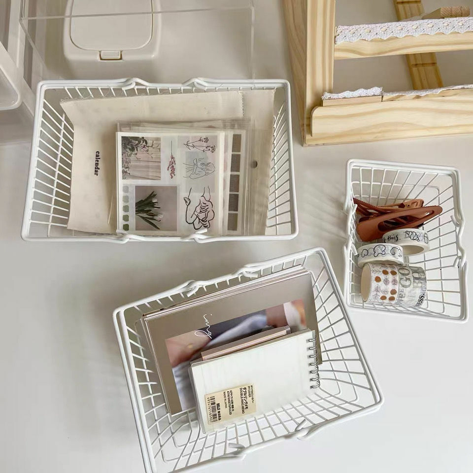 《2176》ins簡約鐵質收納提籃