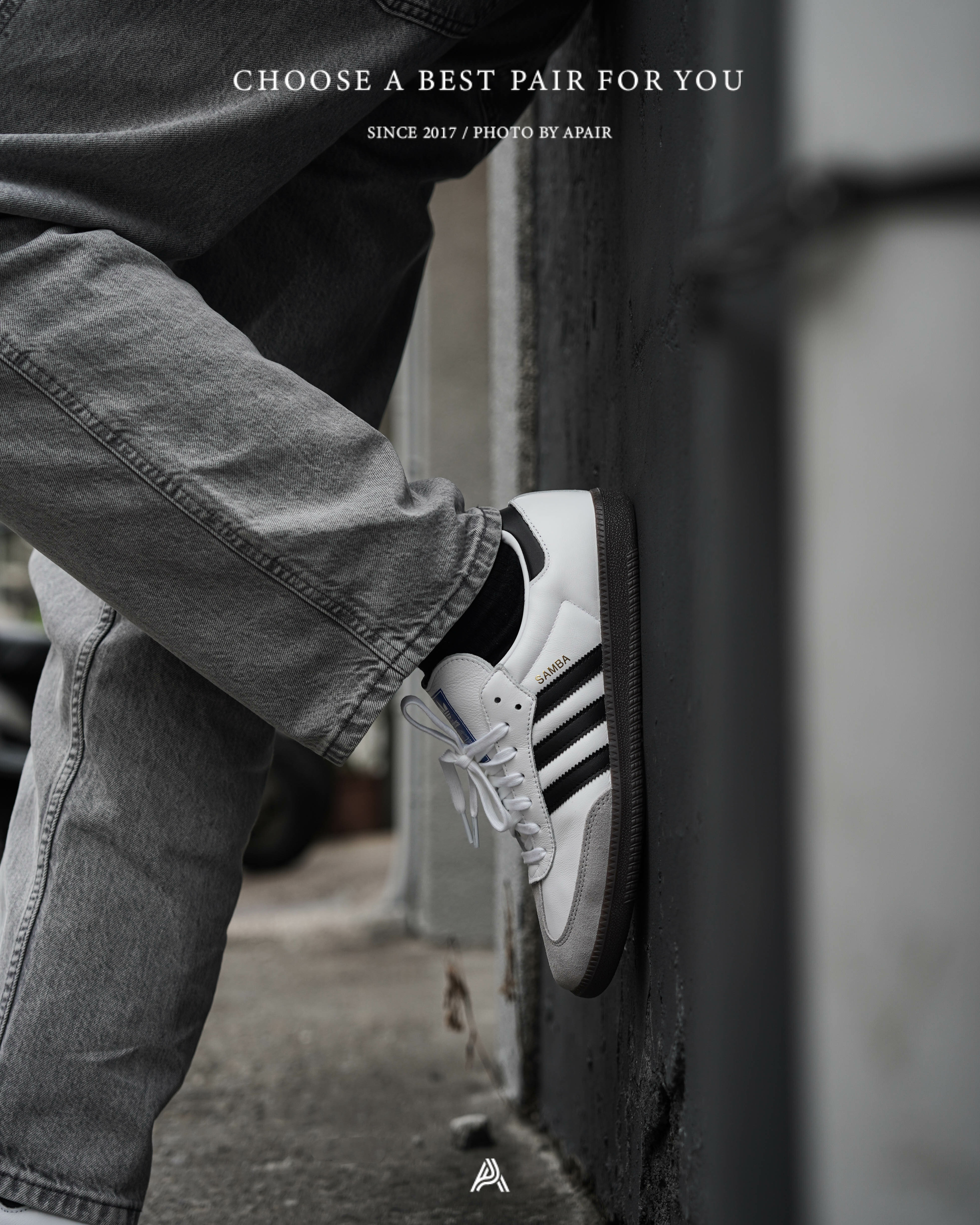 【APAIR】現貨 Adidas Originals Samba OG "Cloud White Core Black" 板鞋 黑白灰 B75806