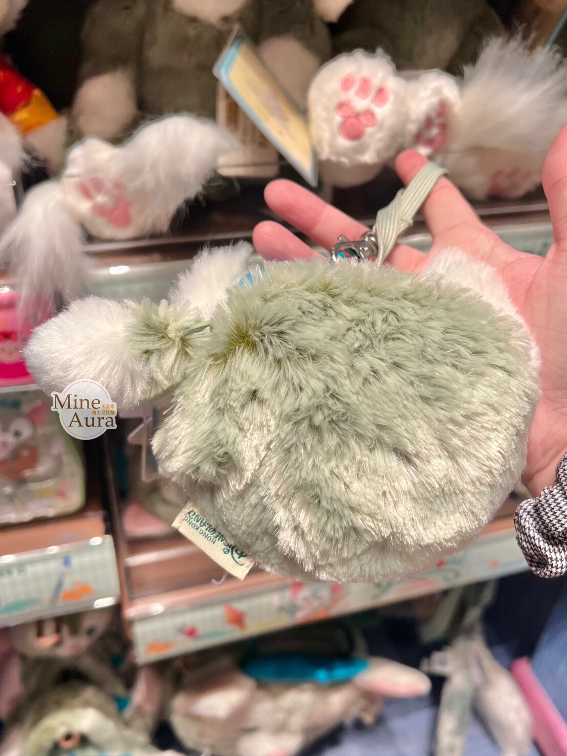 傑拉托尼 畫家貓 Gelatoni 大頭 絨毛 零錢掛包 零錢包 -香港迪士尼樂園