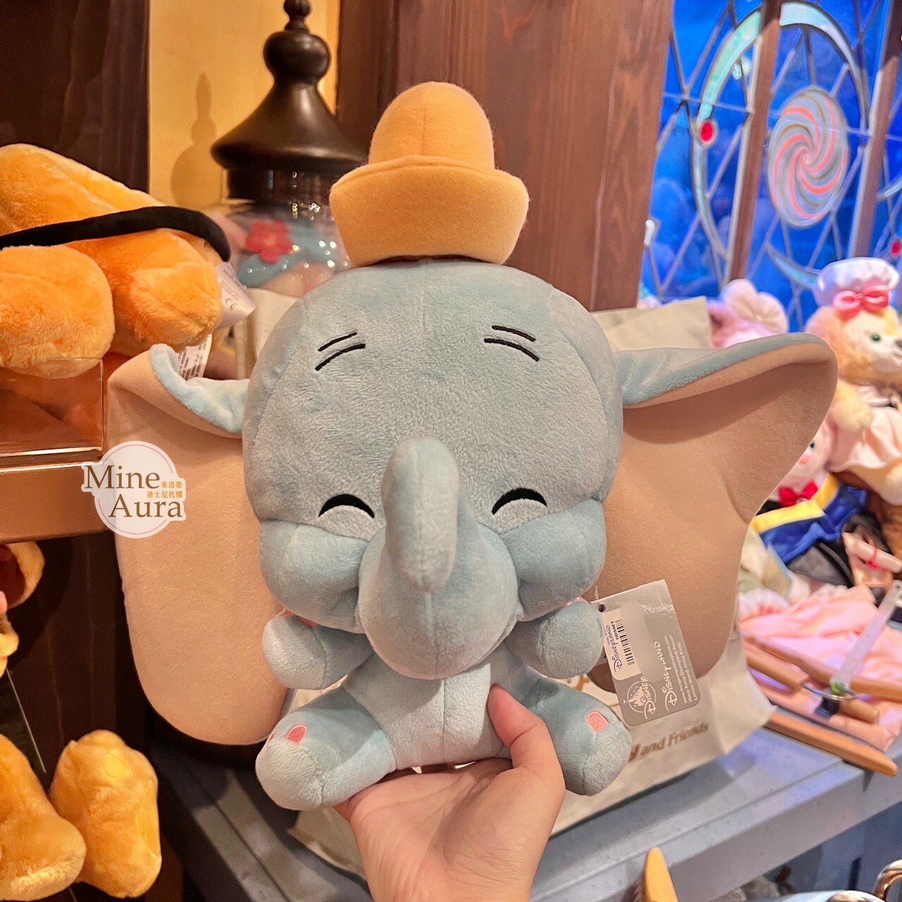 (現貨) 小飛象 Dumbo 大耳朵 笑顏 笑臉 娃娃 玩偶 -香港迪士尼樂園