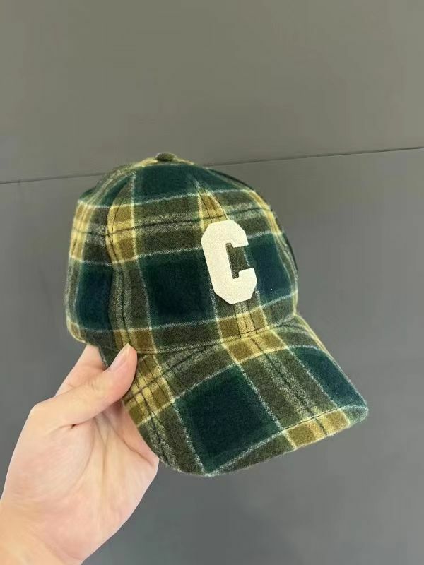 Celine  格紋羊毛棒球帽 2AUY84   99R   30VK-T