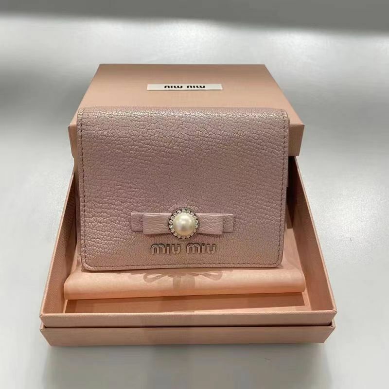 Miu Miu 粉色徽標折疊錢包 5MV204 2F3R F0D91-T